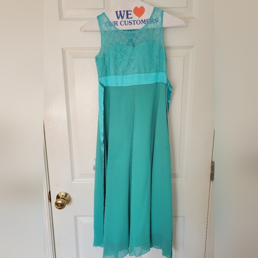 Elegant Turquoise Kids Dress